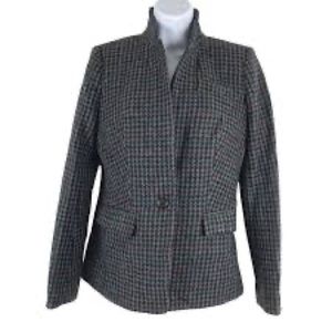 Women's Gray Houndstooth Jacket